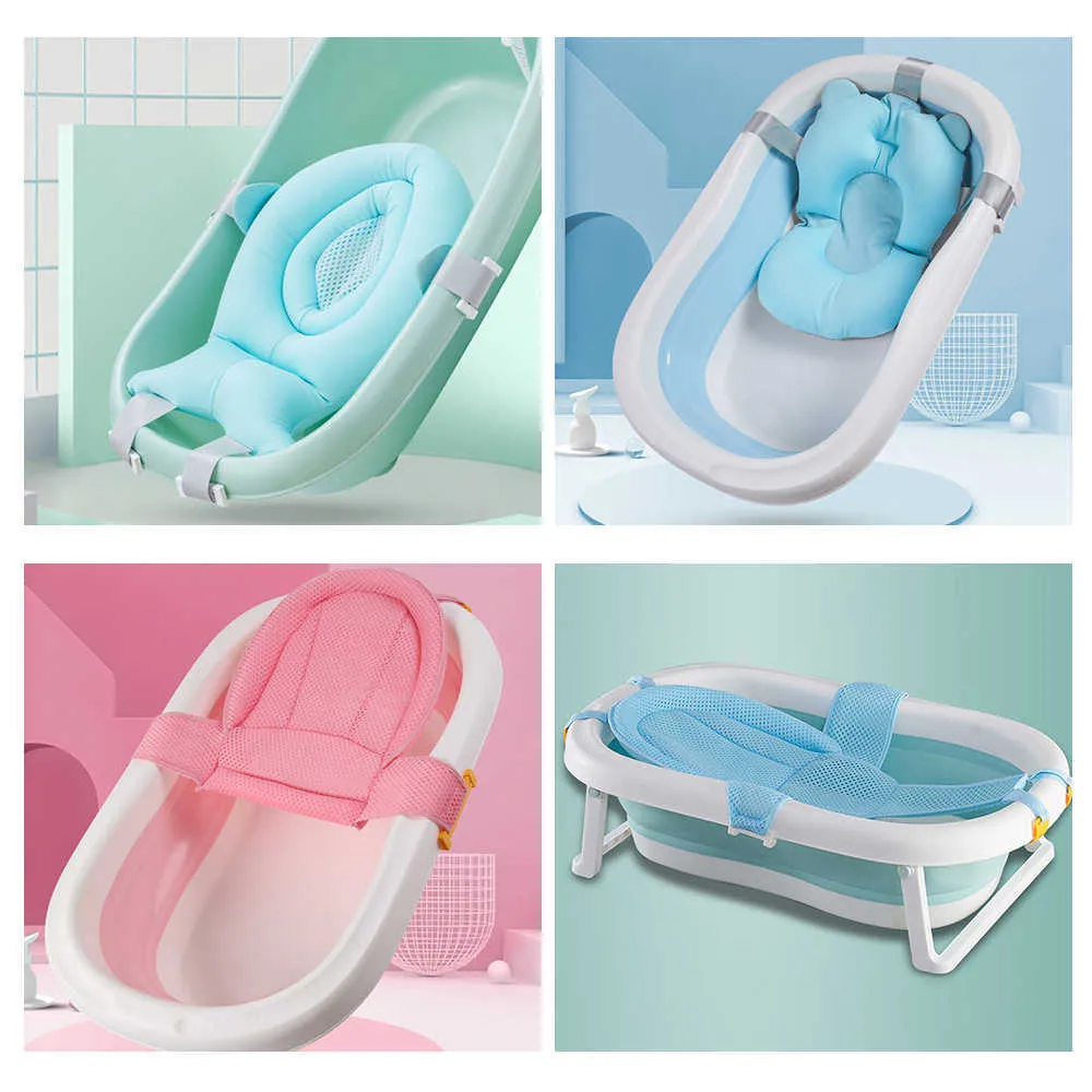 ing s Seats Folding Cute Baby Shower Tub Pad Non-Slip tub Mat Newborn Portable Bath Tools Gift For Infant P230417