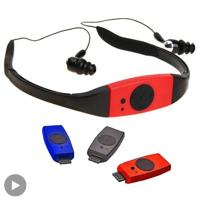 MP3 MP4 -spelare IPX8 Waterproof USB MR MP 3 MP3 -spelare som simmar med hörlurarmusik Lecteur för att köra sport Audio Portable Headset Mini Hifi 231117