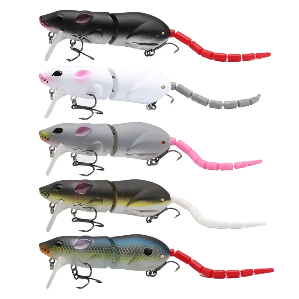 2 Sections 3D Mouse Fishing Lures Hard Plastic Wobbling Rat Artificial  Minnow Bait For Pike Bass Crankbait Fishing Tackle 9008 FishingFishing Lures  Pike Crankbait From 14,52 €