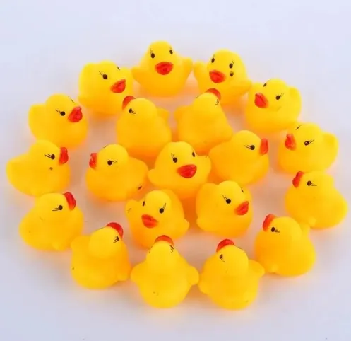 Fashion Bath Water Duck Toy Baby Small DuckToy Mini Yellow Rubber Ducks Children Swimming Beach Gifts 460Q