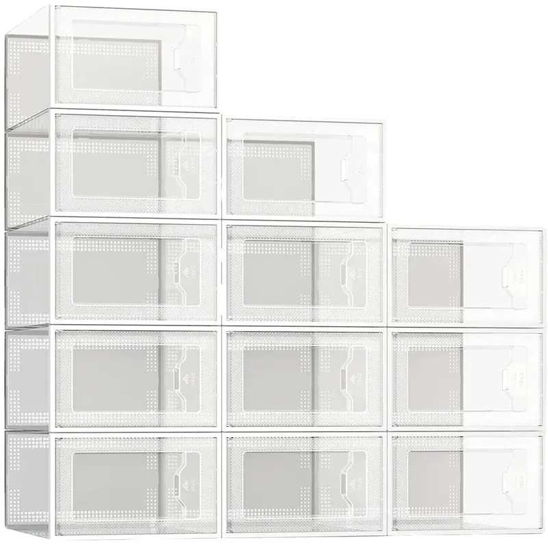 Shoe Storage Boxes Clear Plastic Stackable Shoe... From Stayrich, $5.58 ...