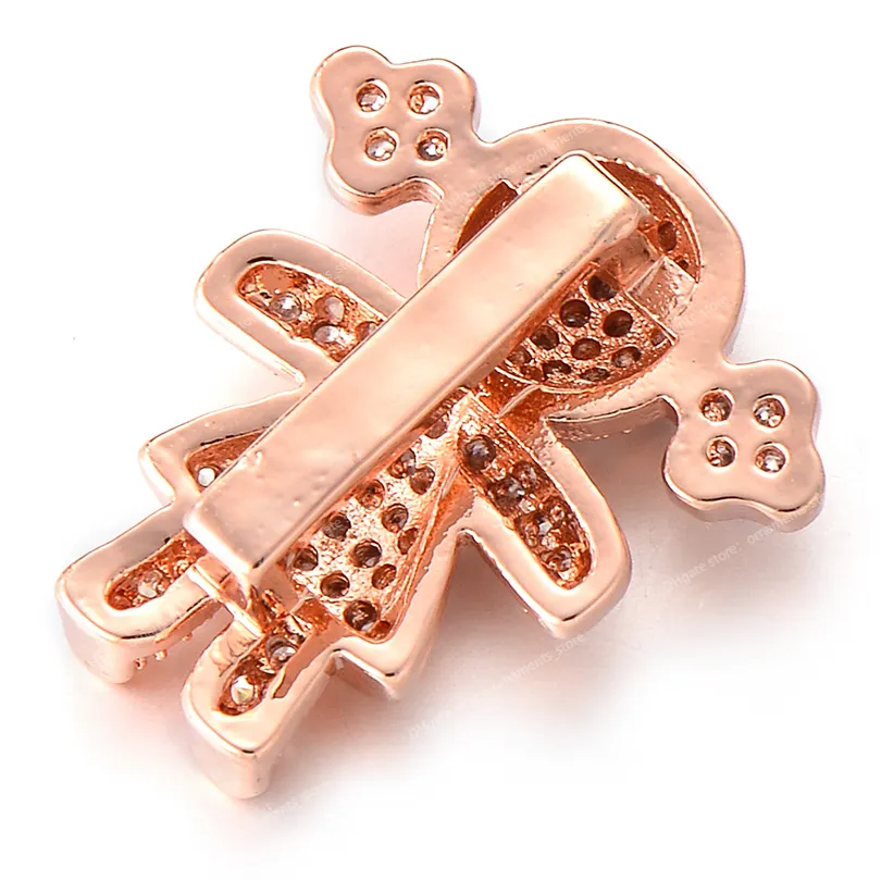 Copper Trendy CZ Zircon Boy Girl Famille Perles Charmes Fit Bracelet Collier Diy Bijoux Charme Perles Accessoires 2019 Nouvelles bijoux de mode Boy Girls Charmes Famille