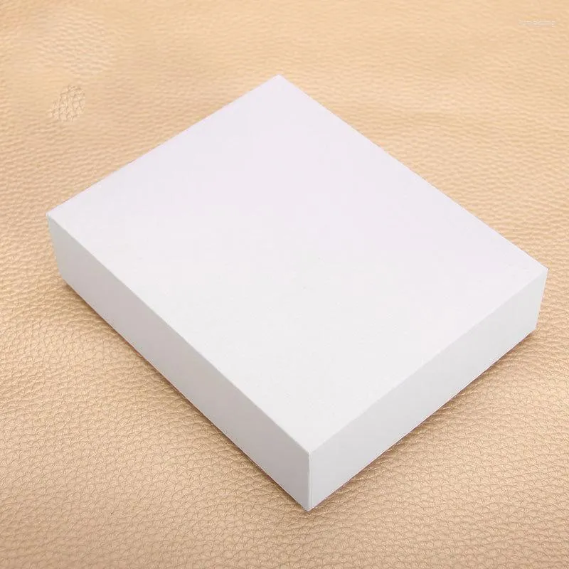 Gift Wrap 5pcs Rectangle White Small Boxes For Wedding Birthday Party Wallet Leather Goods Product Packaging Paper