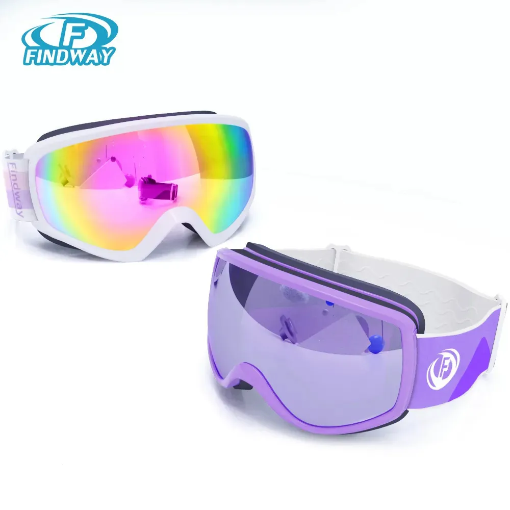 Skidglasögon Findway Childrens Mask Anti UV och Mist OTG kompatibel med snowboardhjälmar för vintersport 231117