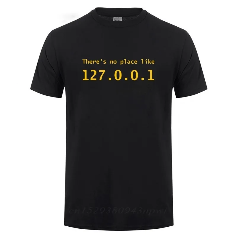 Erkek Tişörtler Erkek Tişörtleri IP Adres T Shirt 127.0.0.0.1 Bilgisayar Komedi Tişörtü Komik Doğum Günü Hediyesi Programcı Geek Tshirt 230418