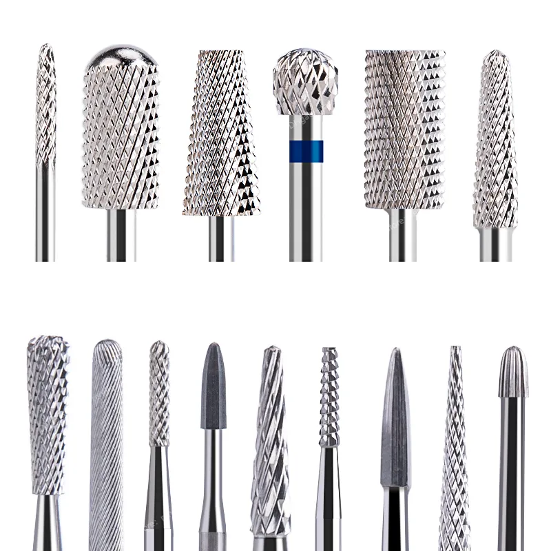 Tungsten Carbide Nail Drill Bit Electric Nail Mills Cutter for Manicure Machine Nail Accessories Nail ToolsNail Drill Accessories Bits Nail Art Tools