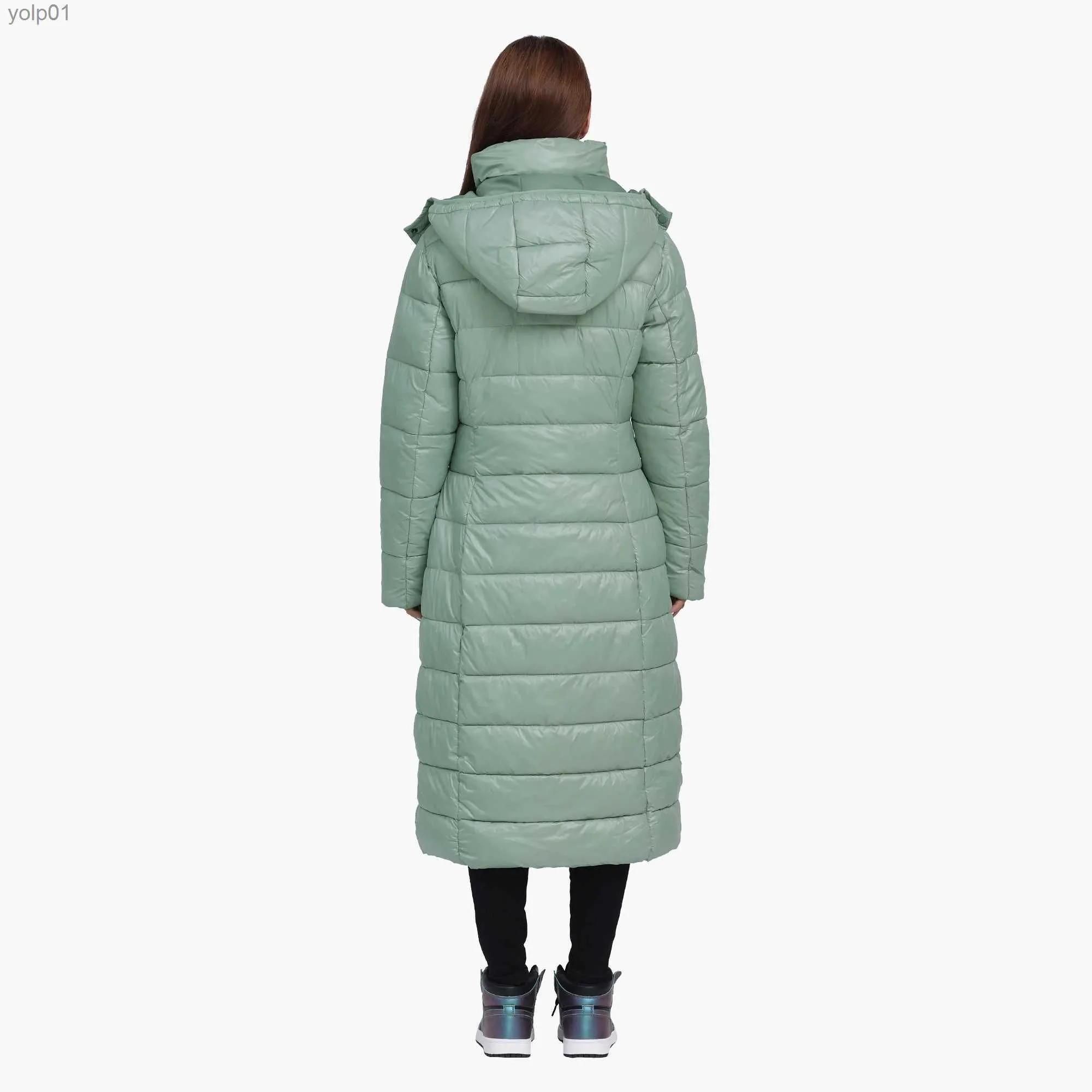 Women's Down Parkas SANTELON Women Winter Thick Warm Extra Long Parka Over Knee Puffer Jacket Coat With Detachable Windproof Hood Fashion OuterwearL231119