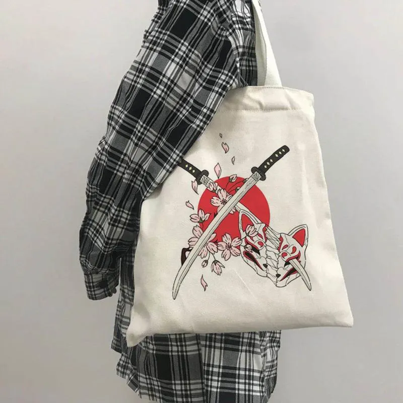 Sacs de soirée Femmes Japonais Foncé Coton Toile Shopper Sac Fille Harajuku Années 90 Y2K Classique Vintage Épaule Sac À Main Femme Bolsa CompraEvening