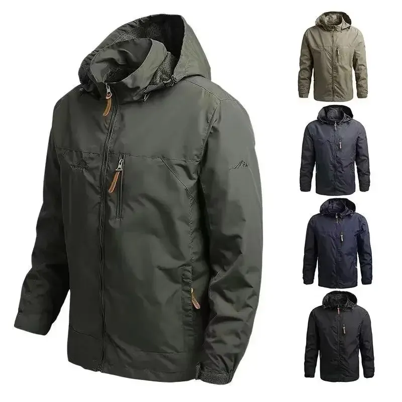 Chaquetas para hombres Hombres rompevientos Chaquetas de campo militar Ropa de abrigo para hombre Táctico Impermeable Piloto Abrigo con capucha Hombres Caza Ejército Ropa 231118