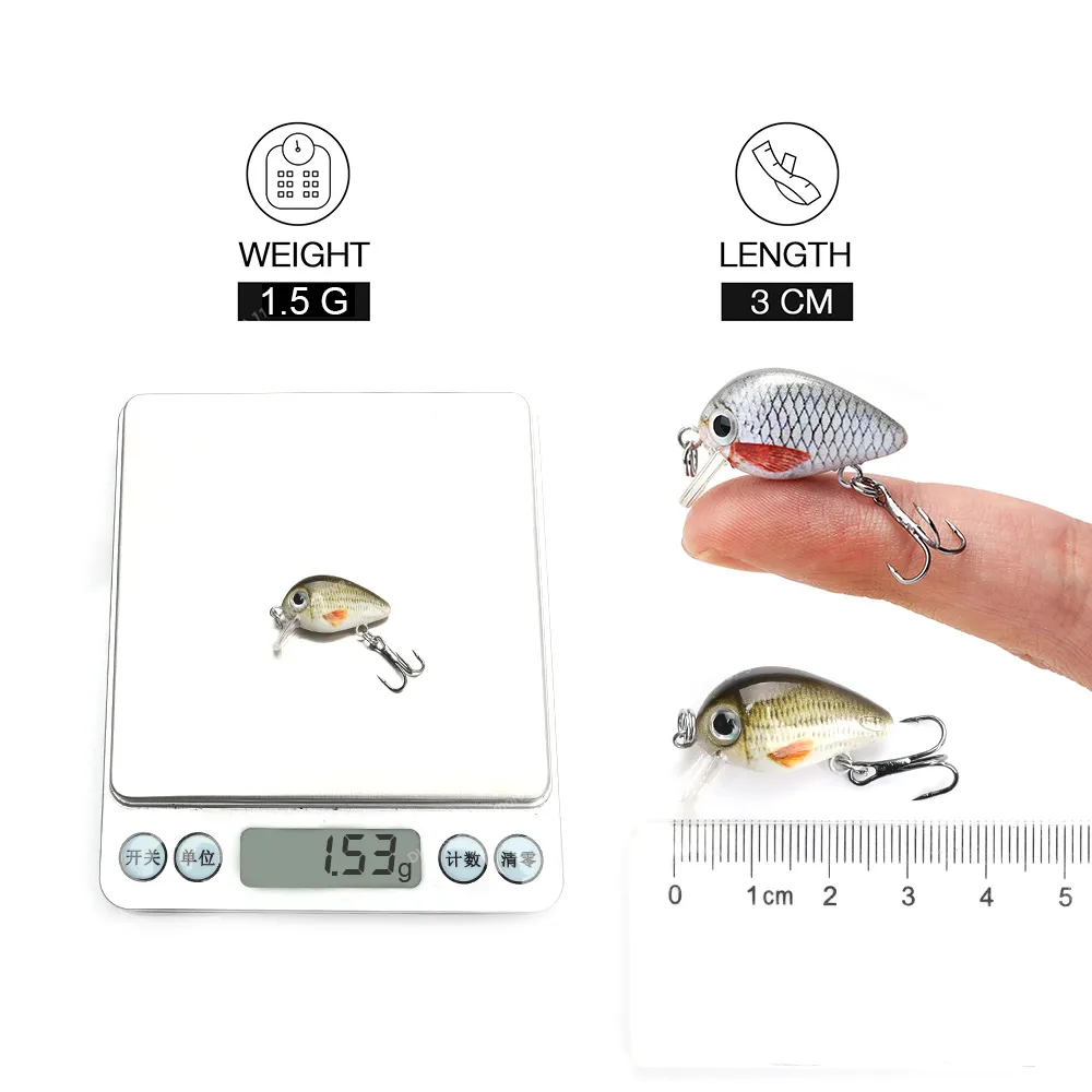 Mini Wobblers/Crankbait Lure Set Hard Floating Hooks For Bass, Tuna, And  More 1.5g Weight, 3cm Size, Ideal For Fishing Tackle And Lure. From  Sport_11, $7.03
