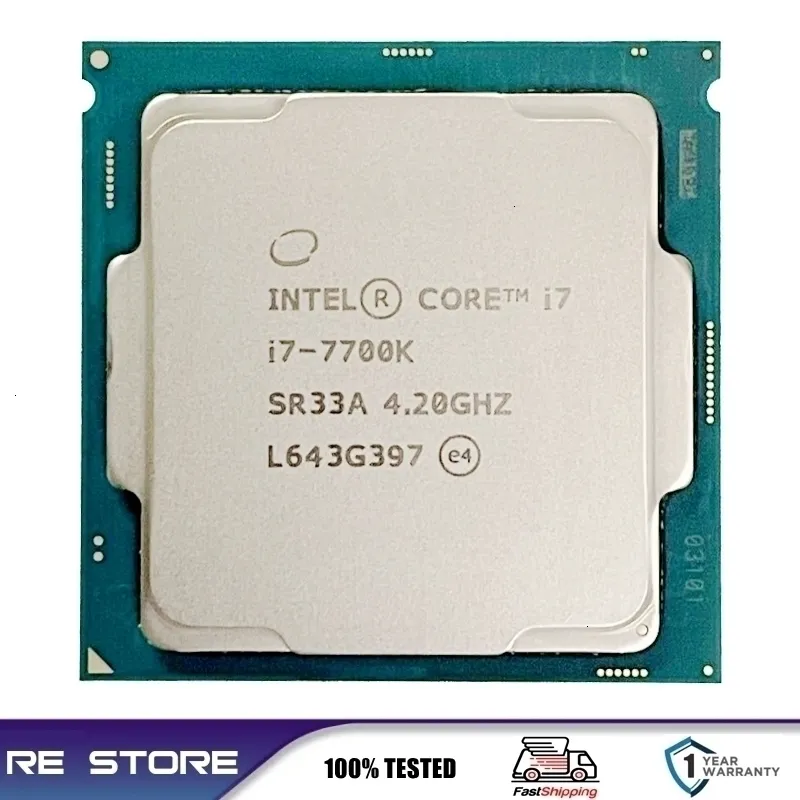 CPU: er använde Intel Core i77700K Quadcore CPU 42 GHz 8Thread LGA 1151 91W 14NM I7 7700K Processor 231117