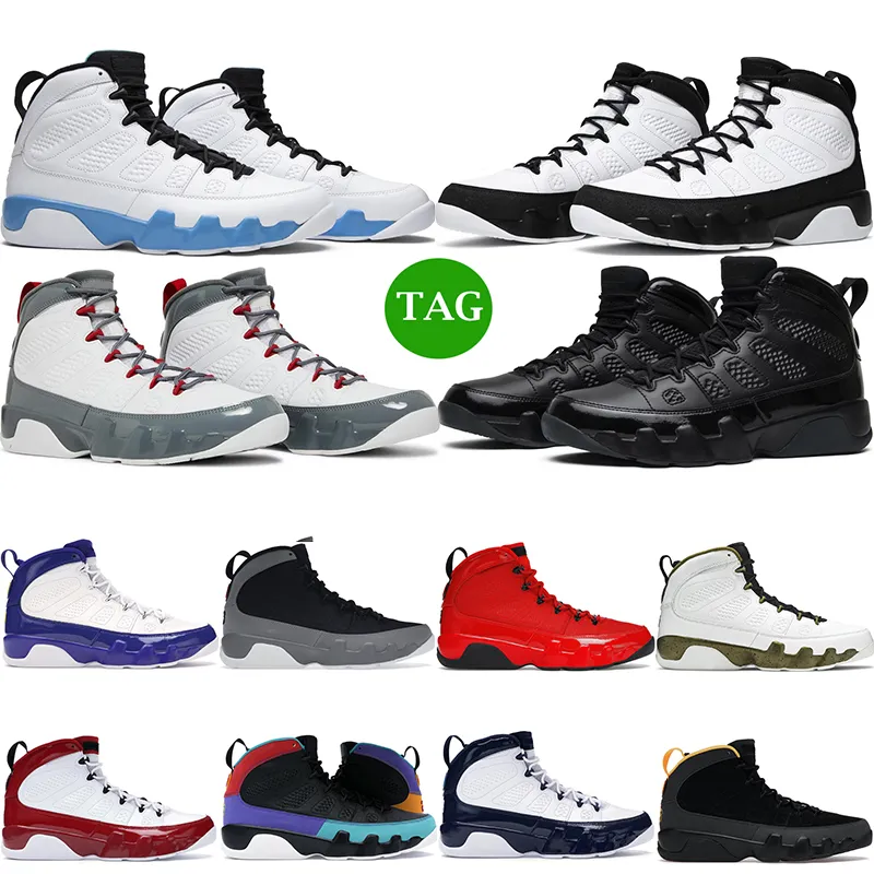 air retro jordan 9 Nouvelles chaussures de course pour hommes triple noir blanc Light Cream Gym Bule baskets Dusty Cactus Hot Punch Metallic Gold sport taille 36-45