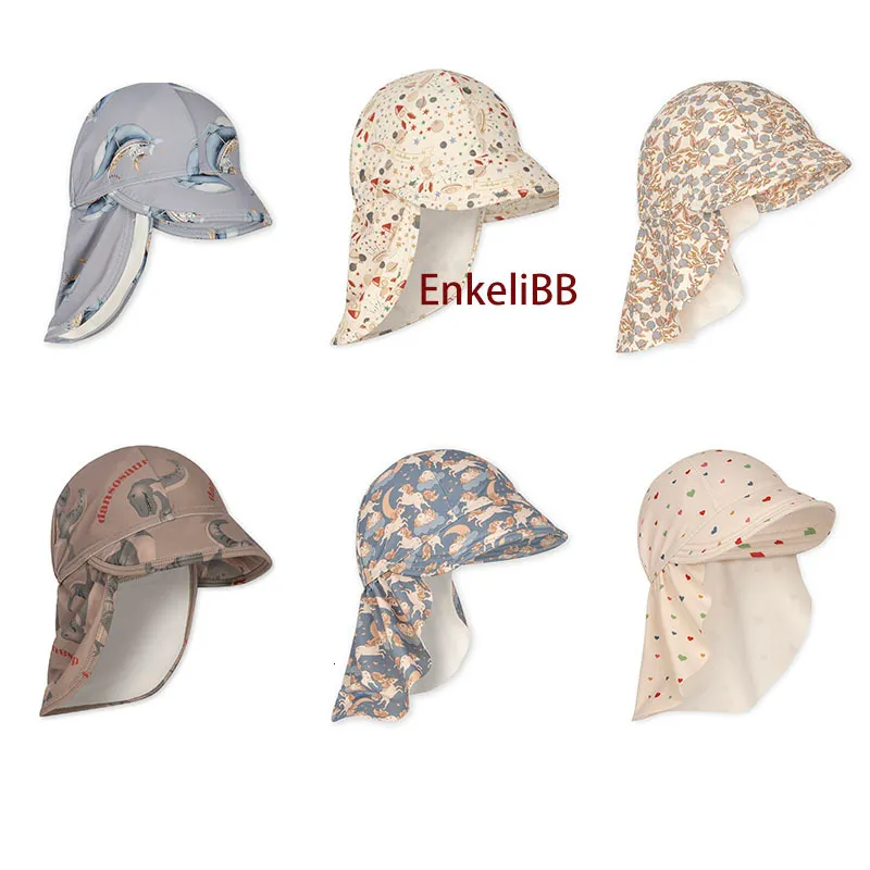 Caps Hats EnkeliBB SS KS Kids Summer Swimming Matching Hat Beach Sun Hat 230418