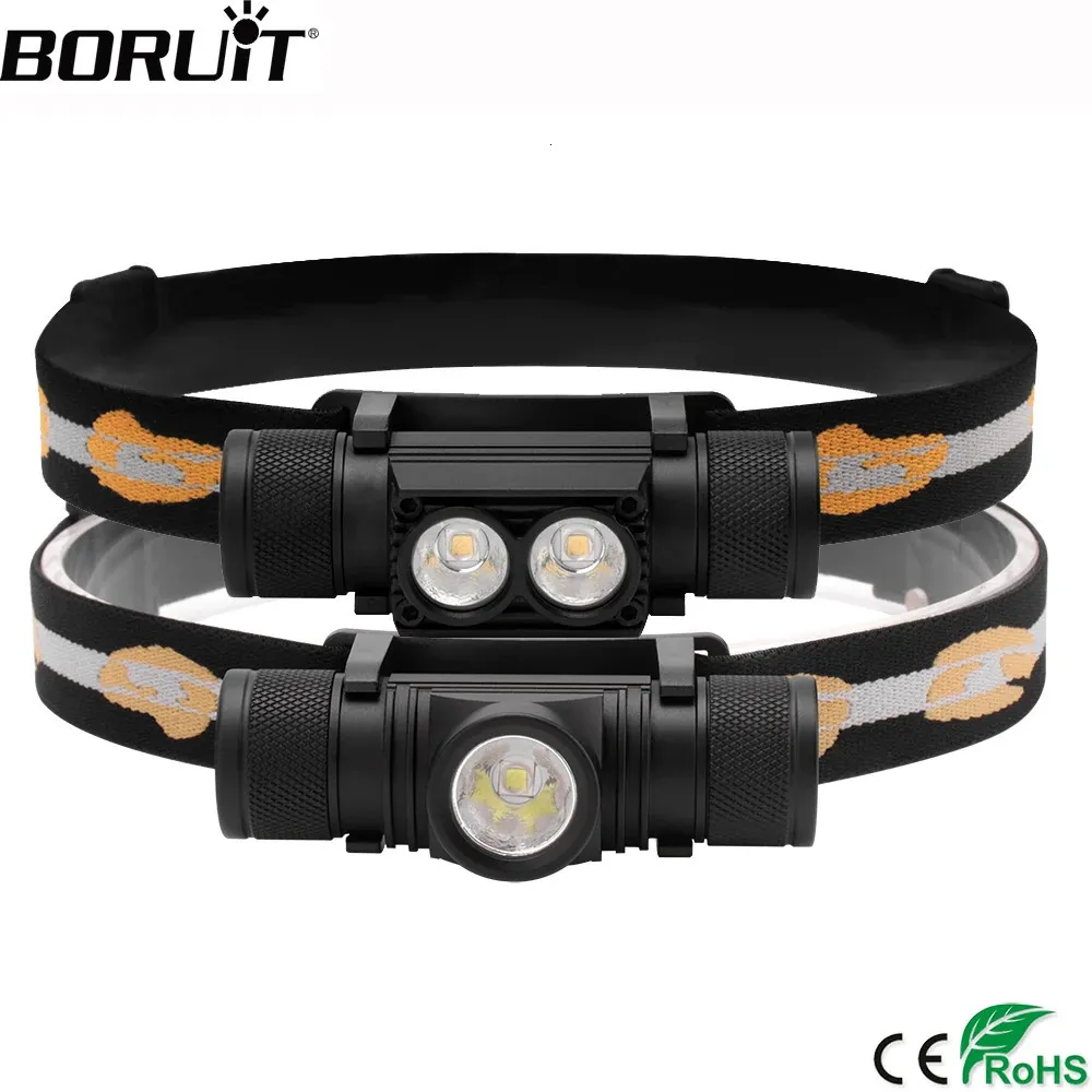 Reflektory Boruit D102025 Mini reflektor LED 3000 lm USB ładowanie wysokiej mocy latarki wodoodporne Wodoodporne wędkowanie 231117