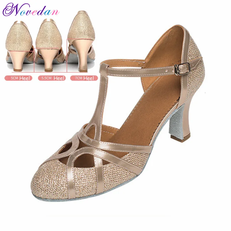 Zapatos de baile de salón de baile para mujer Tango boda Salsa zapatos  1609EB piedra cómoda-muy fina 3.0 in [paquete de 5]