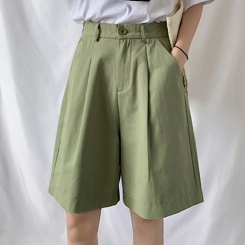 Loose soft cotton wide leg pocket shorts clearance