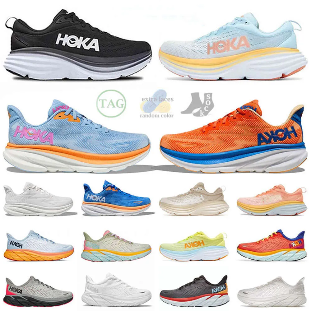 hoka utomhus män löpskor bondi clifton 8 kol x 2 bärnsten gul antracit castlerock blommig trippel svart vit låg kvinnors sport sneakers tränare US 4-11