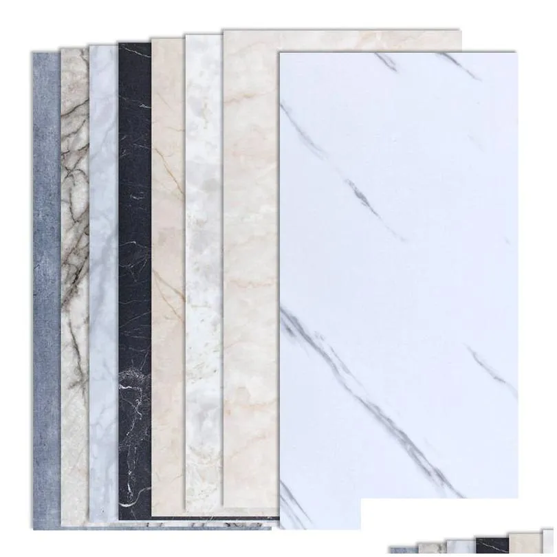 Waterproof Marble Self Adhesive Marble Wall Tile Stickers 30x60cm For