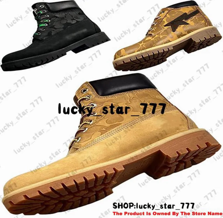 A Bathing Ape Wheat TimberIand Chukka Boots Us 5 Men Casual Shoes Undefeated Designer Size 11 Fashion Women Martin BapeStar Luxury Zapatos High Quality