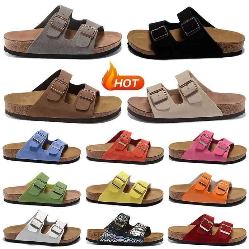 Designer chinelos sandálias slides birks boston tamancos homens mulheres chinelo macio footbed camurça couro fivela cinta sapatos ao ar livre tamanho 35-46