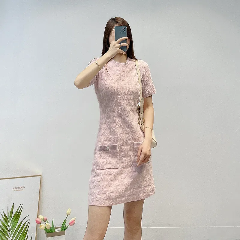 Casual Dresses Maje French Style Knit Dress Pink... From Jinguangcanlan558,  $83.19 | DHgate.Com