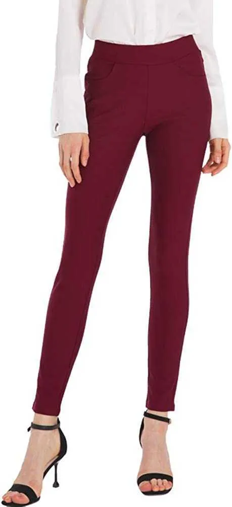  Ginasy Dress Pants For Women Business Casual Stretch Pull On Work  Office Dressy Leggings Skinny Trousers