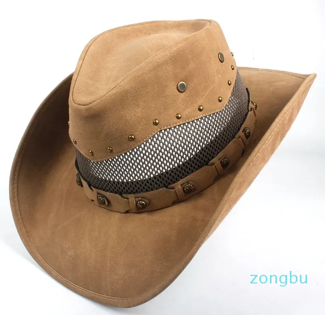 Men Western Cowboy Hat for Gentleman Dad Cowgirl Sombrero Hombre Caps