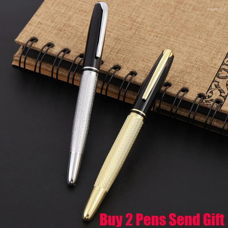 クラシックデザイン高品質のフラワープリントメタルボールポイントペン豪華なビジネスマンを書く2つのペンを購入するギフトを送る