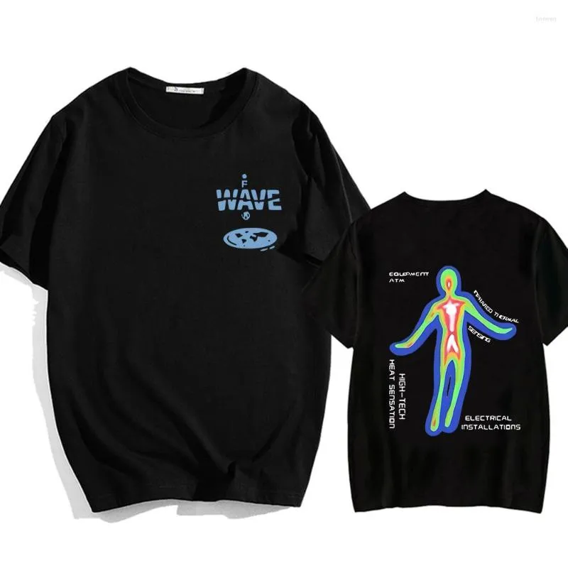 Hommes T-shirts Squelette Imagerie Thermique Graphique T-shirt Hommes Harajuku Punk T-shirts Mode Hip Hop Streetwear Unisexe Coton Tee-shirt Homme