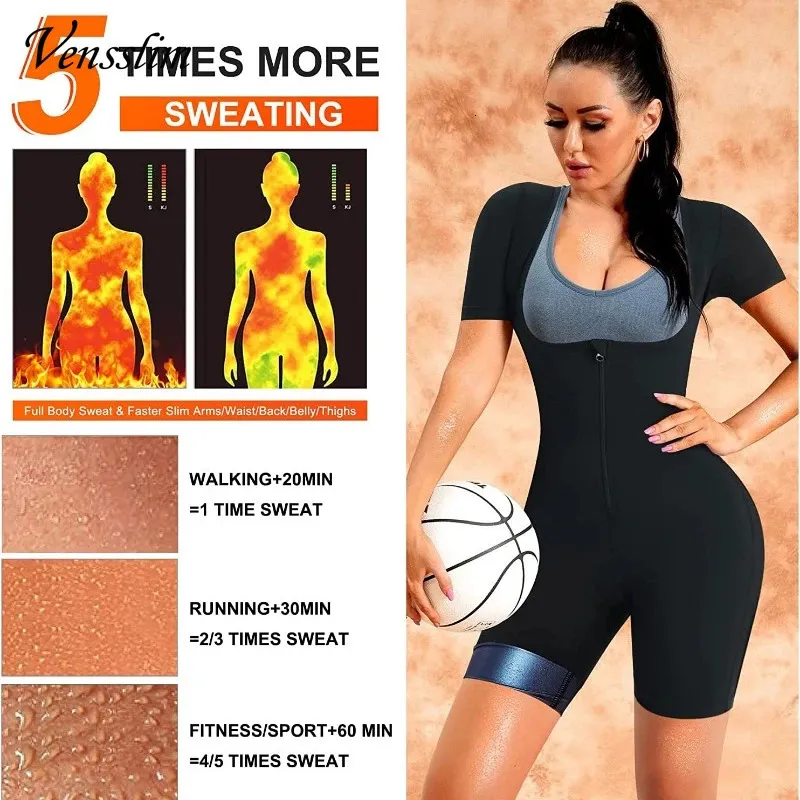 Vensslim Womens Sauna Suit Sweat Shirt Slimming Thermo Shapewear Full Body  Trainer Legging Trimmer Corset Feelingirl Body Shaper 231117 From Zhao07,  $9.02