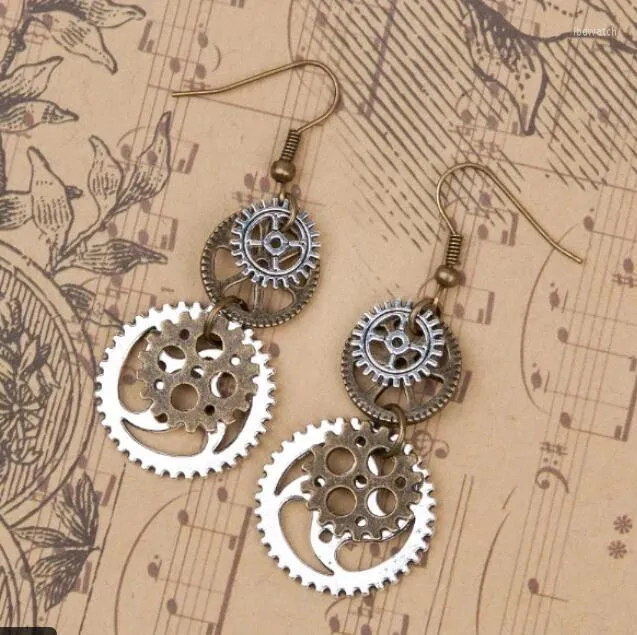 Dangle Earrings For Wedding Heart Personalized Watch Pin Gear