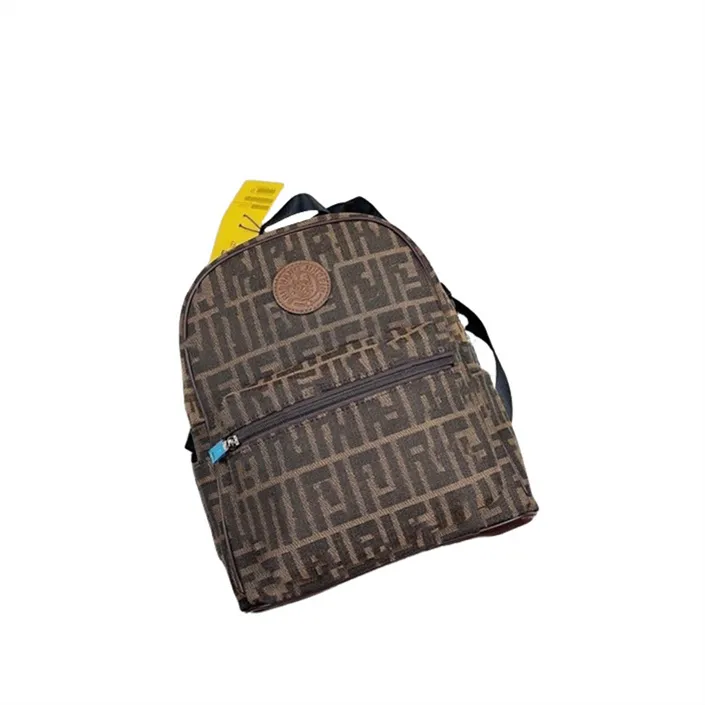 Teenagers Backpacks Plaid Patchwork Leather Letter Logo Backpack