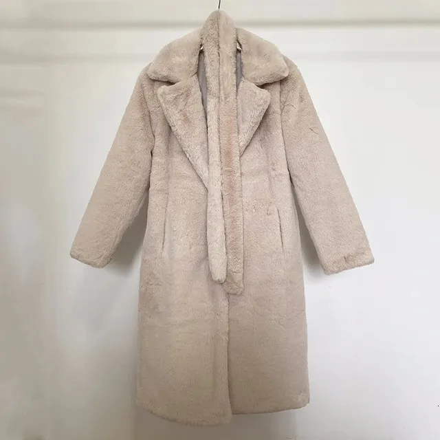 Plush rabbit fur store faux fur coat