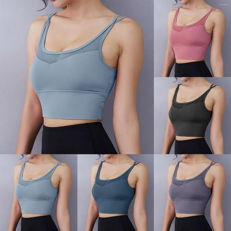Oqq Workout Outfits Women Sports Bras Criss Back Padded Workout Tank Tops  Medium Support Crop Crazy Dance Bra For From Moveupstore, $9.94