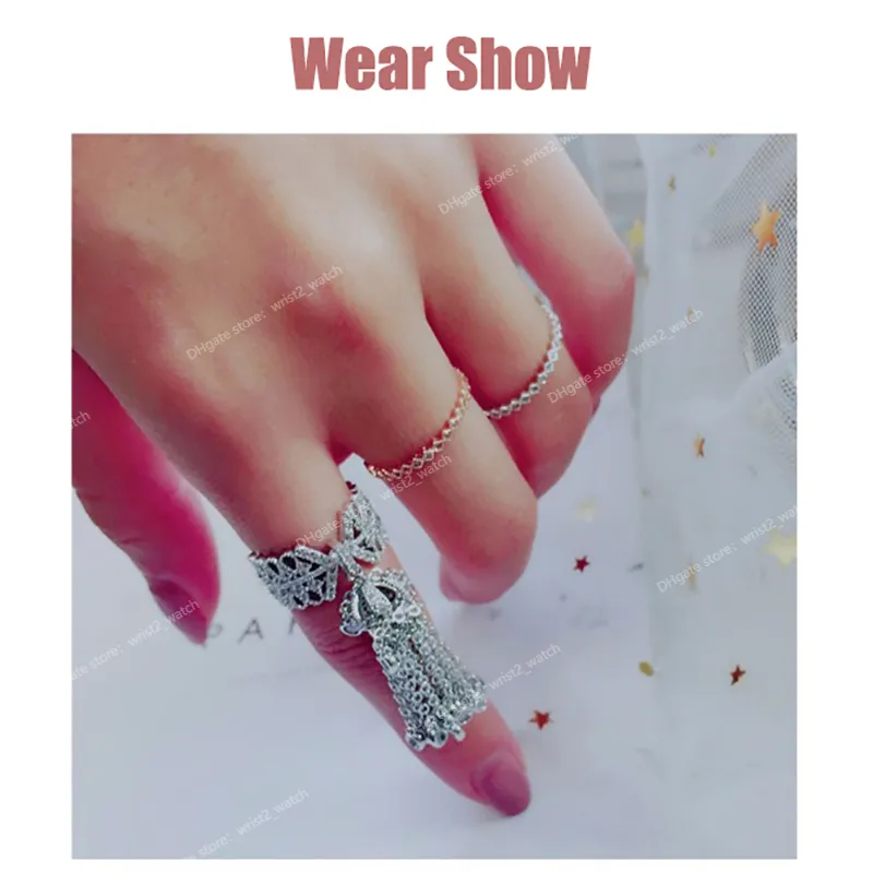 Lüks Parti Ünlü Marka Tassel Yüzük Kadınlar için Küp Kübik Zirkonya Ayarlanabilir Taç Yüzüğü Ünlü Marka Moda Bague Moda Jewelryrings Kübik Zirkonya Taç