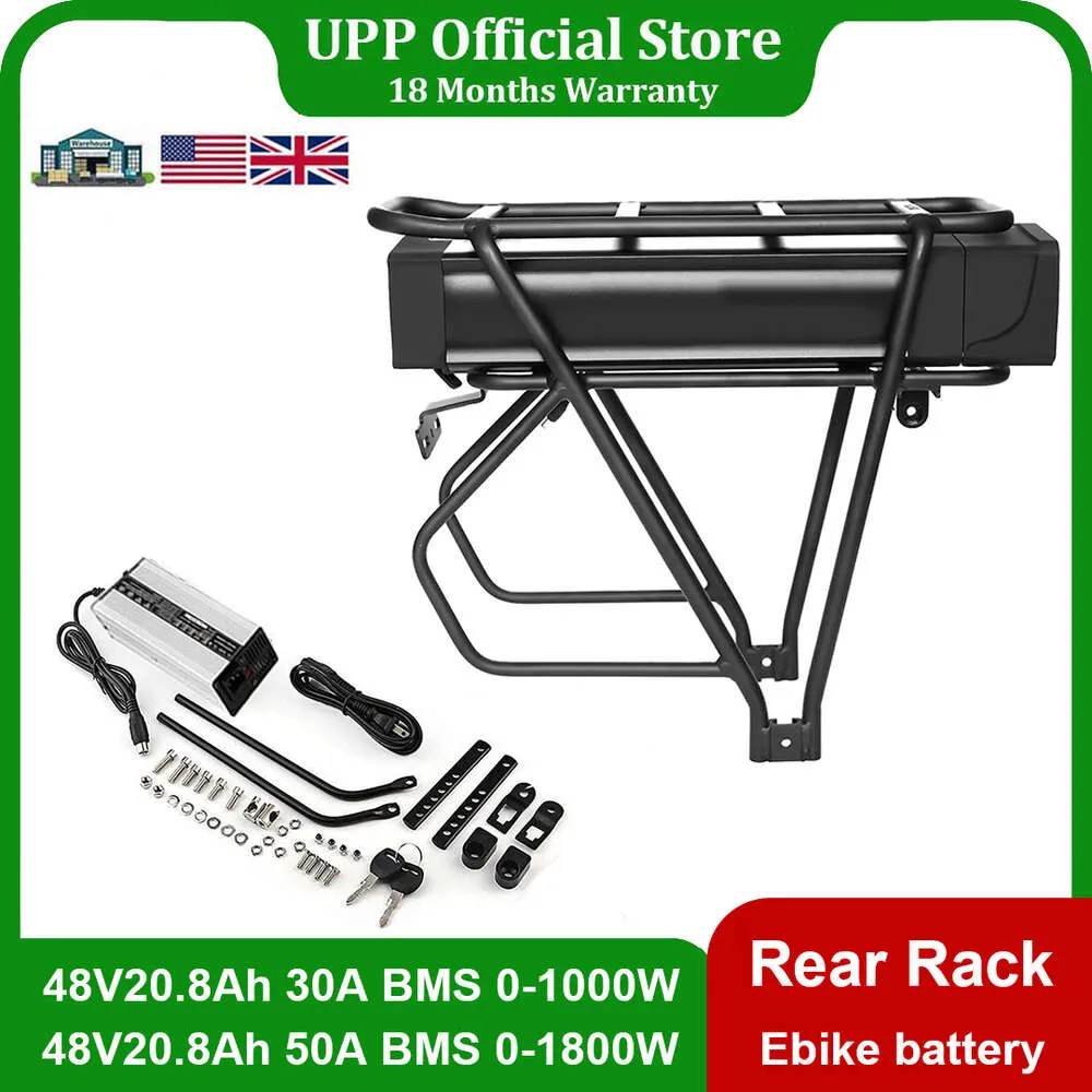 48V20.8AH Rear Rack Ebike Battery 18650 Electric Bicycle Battery Pack For Bafang BBS01 BBSHD