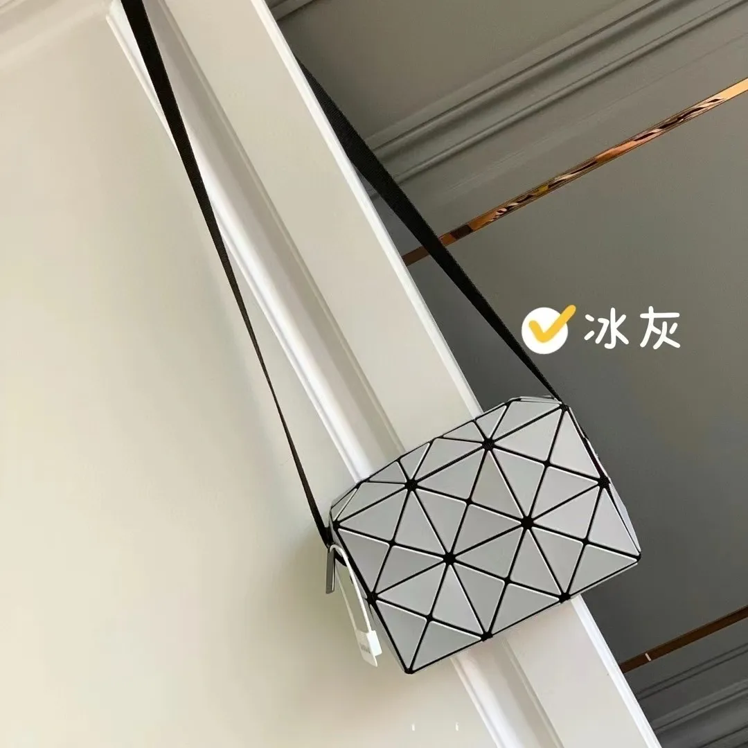 Piccola borsa a scatola quadrata a spalla singola traversa trasversale giapponese sanzhai sacche di cellulare rombo geometrico per donne