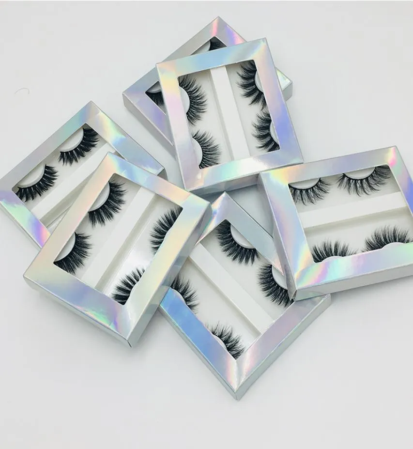 2 Pairs Natural Flase Eyelashes Reusable Mink Hair Thick Eye Lashes Handmade 3D Fake Eyelashes Women Eye Makeup Tools Whole6869174