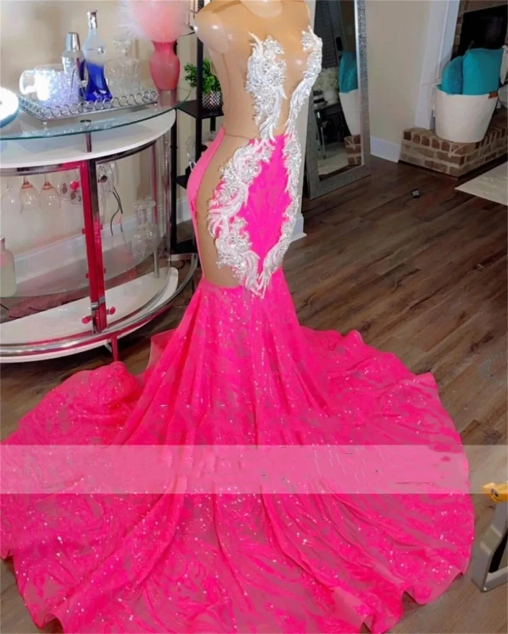 Elegant Beaded Formal Gown: Hot Pink Evening Dress... From Missbridaldress,  $125.34 | DHgate.Com