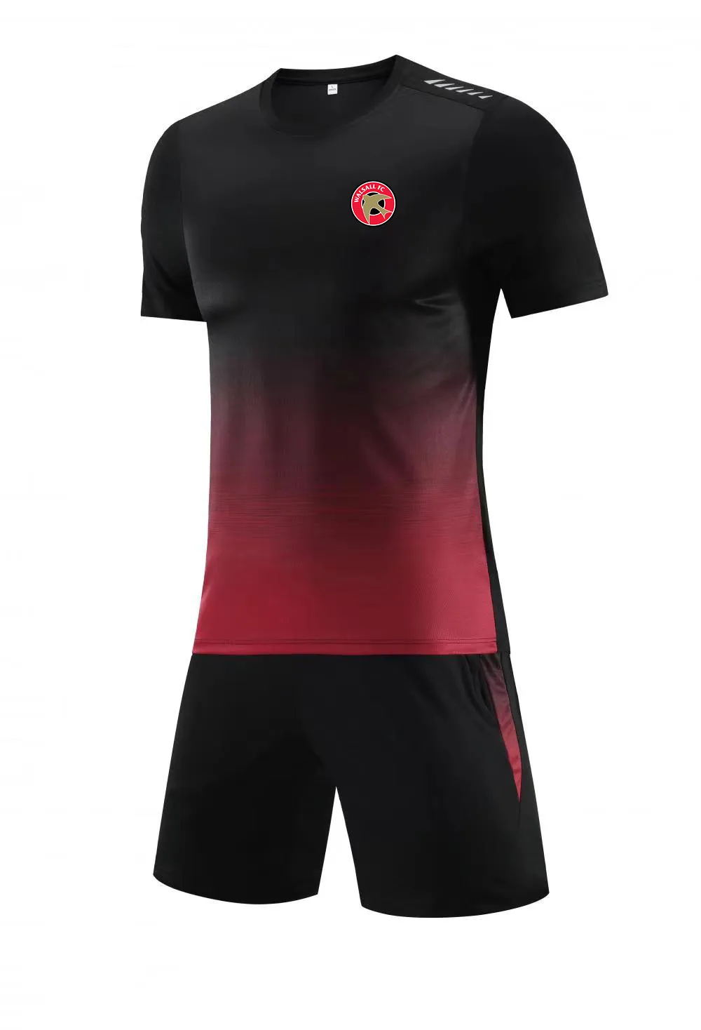 Walsall FC Heren trainingspakken zomer vrije tijd pak met korte mouwen sport trainingspak outdoor Vrije tijd jogging T-shirt vrijetijdssport shirt met korte mouwen