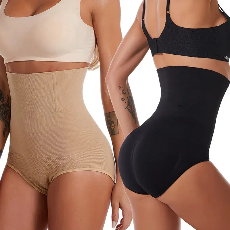 허리 배 셰이퍼 Shapewear 여자 높은 엉덩이 모양의 반바지 슬리밍 외피 여성 평평한 배꼽 트레이너 여성 바인더 및 샤이퍼 FAJA 231117