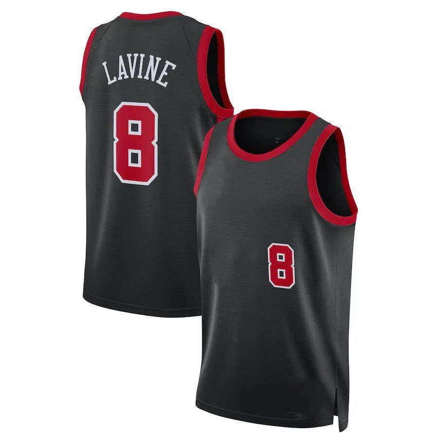 Баскетбольные майки 202324 2 Lonzo Ball Zach 8 Lavine City Basketball Jersey Майкл 6 Алекс Карузо Айо Досунму Деррик 1 Роза 11 Демар ДеРозан Менс Деннис 91 Родман Скот Скот