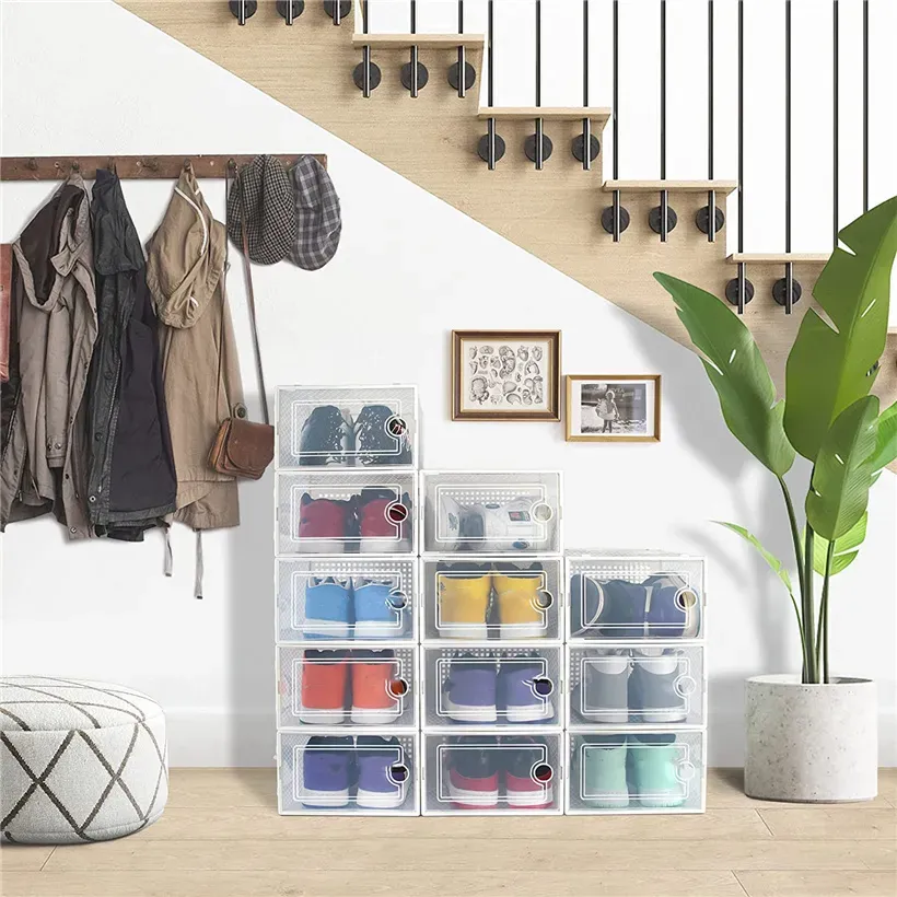 Shoe Storage Boxes Clear Plastic Stackable Shoe... From Stayrich, $5.58 ...
