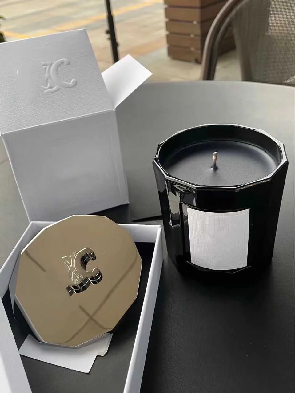 Geurende kaarsen aromatherapie kaarsen metalen waswas cadeau doos Eenvoudig mode highend woonkamer kantoormeubilair Z0418
