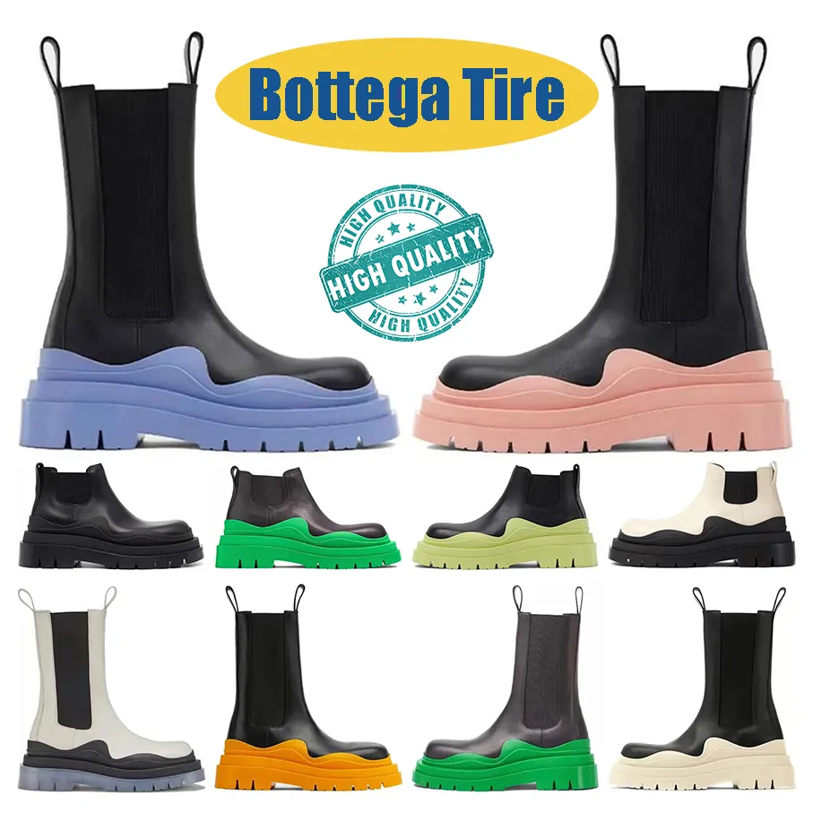 Reifen Designer Damen Stiefel Luxus Chelsea Martin Kniestiefel Damen Herren Motorrad Knöchel Halb Anti-Rutsch Mode Plattform Schnee Winter Bootie Schuhe Mode Größe 35-44