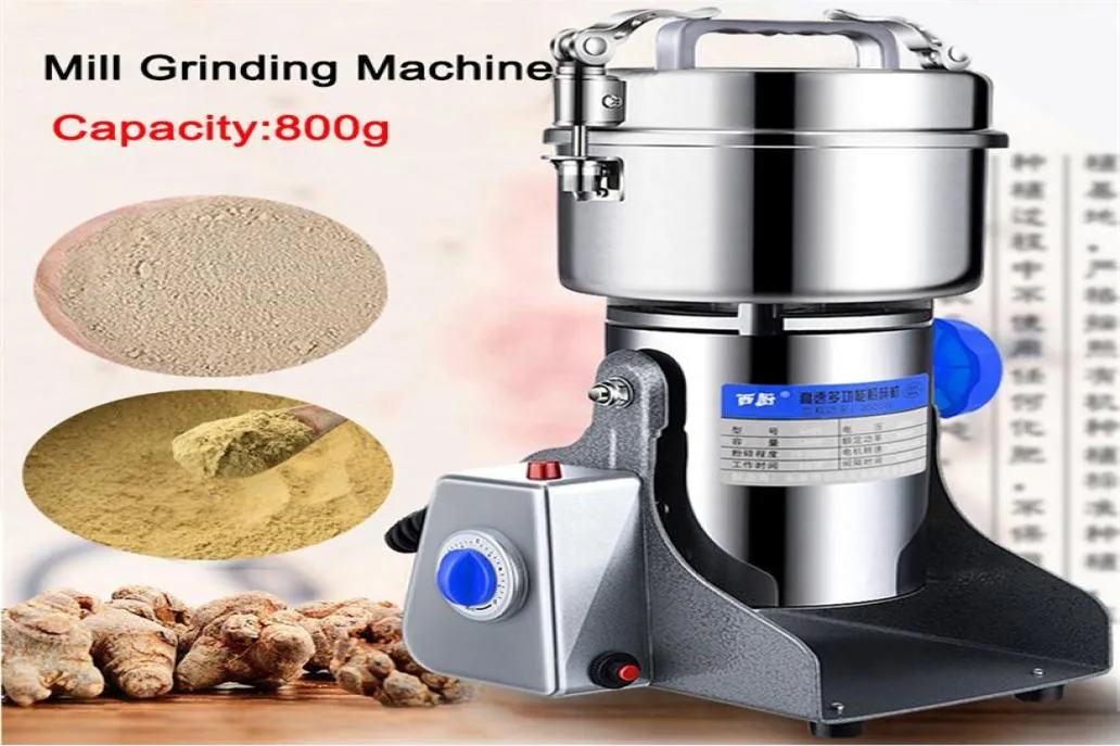 DHL 800g Coffee Dry Food Grinder Mill Grinding Machine gristmill home medicine flour powder crusher Grains239p6513971