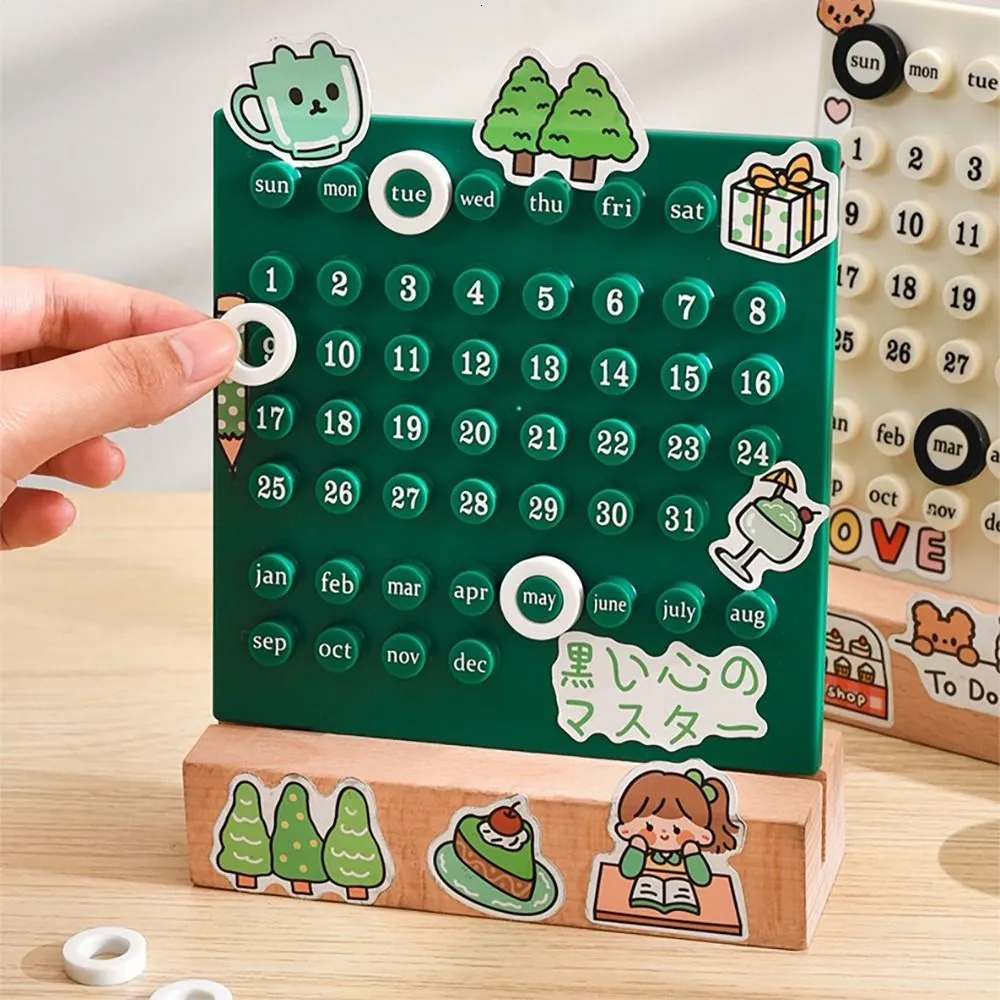 Wooden Calendar Creative DIY Acrylic Table Calendar With Rings & Stickers  Lightweight Home Decor From Xianstore09, $11.08 | DHgate.Com