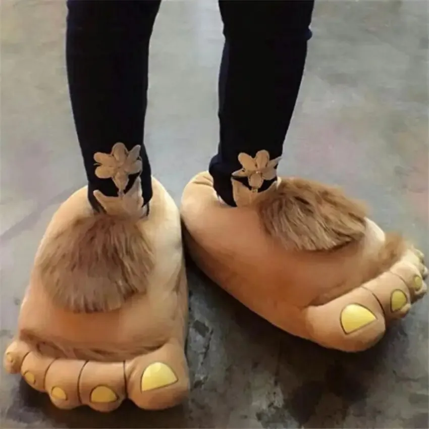 Slippers Grote Voeten Bont Prachtige Huisdieren Mannen Thuis Schoenen Fuzzy Heren Winter Warm Man Harige Mannelijke Maat 45 231117