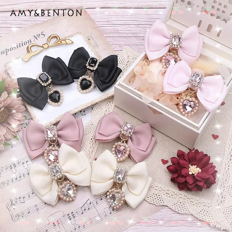 Rhinestone Hairclip Side Clip for Women Girls, Japanese Style