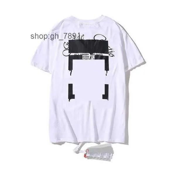 camicia da coppia T-shirt da uomo T-shirt bianche Arrow Summer Finger T-shirt casual a maniche corte ampia per uomo e donna Lettera stampata x sul nero 18 E6PO